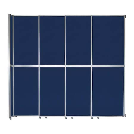Versare Operable Wall Sliding Room Divider 12'8" x 12'3" Navy Blue Fabric 1072403-2
